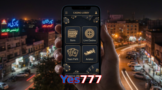 Main screen of Yes777 app page for PK players