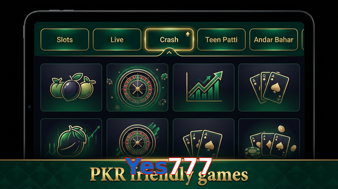 Game list for Yes777 games section